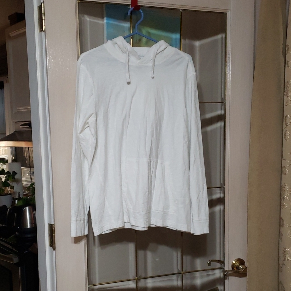 Paper Denim & Cloth long sleeve hoodie. Large. White